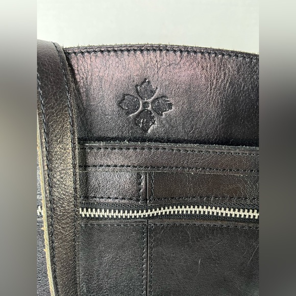 Patricia Nash Heritage Leather Poppy Tote Bag BLACK Shoulder Handbag Purse - Picture 2 of 13